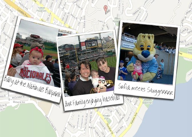 Family at Nationals Ballpark — scrapbook collage